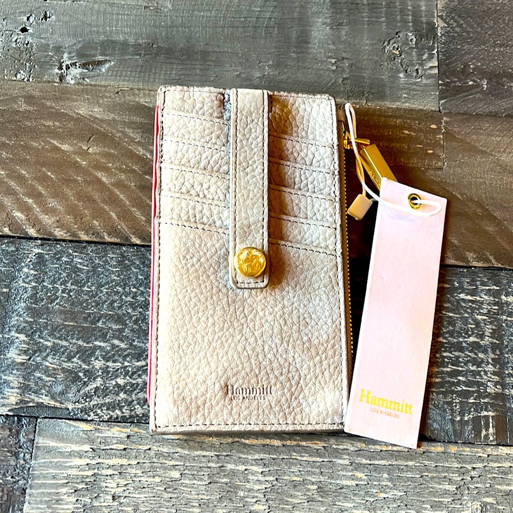 Hammitt 210 West-Grey Natural Credit Card Wallet.